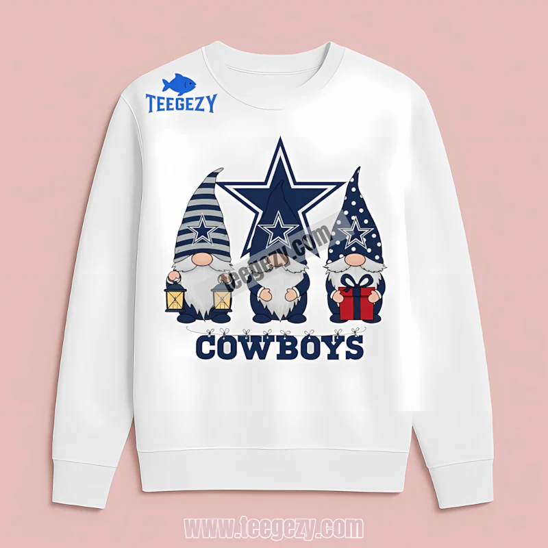 Dallas Cowboys Christmas Gnomes Long Sleeve Unisex Dallas Cowboys Christmas Gnomes Long Sleeve Unisex
