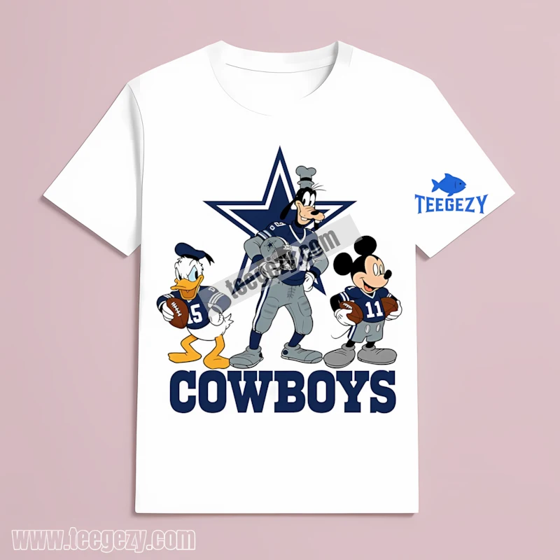 Dallas Cowboys Disney Characters Mickey Donald Goofy T-Shirt Classic Dallas Cowboys Disney Characters Mickey Donald Goofy T-Shirt Classic