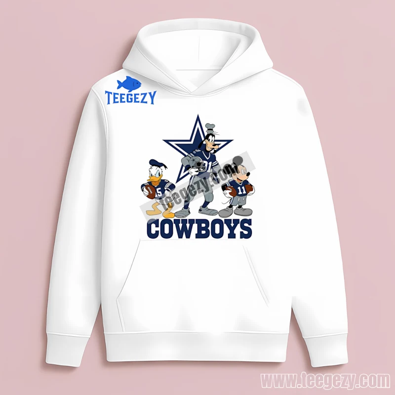 Dallas Cowboys Disney Characters Mickey Donald Goofy Hoodie Classic Dallas Cowboys Disney Characters Mickey Donald Goofy Hoodie Classic