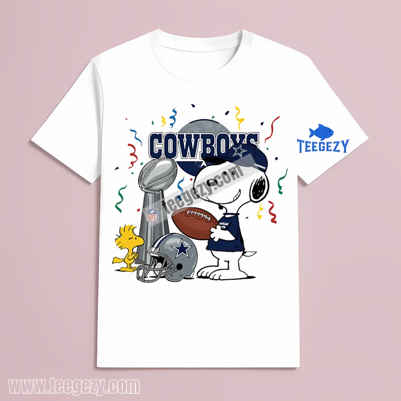 Dallas Cowboys With Champions Snoopy Celebration Shirt Design