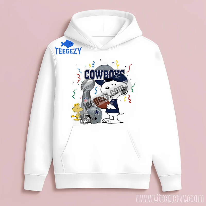 Dallas Cowboys With Champions Snoopy Celebration Hoodie Design Dallas Cowboys With Champions Snoopy Celebration Hoodie Design