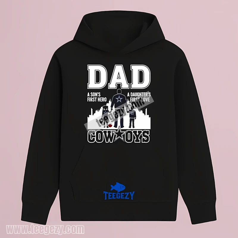 Dallas Cowboys With Fathers Day A Sons Hero Daughters Love Hoodie Dallas Cowboys With Fathers Day A Sons Hero Daughters Love Hoodie
