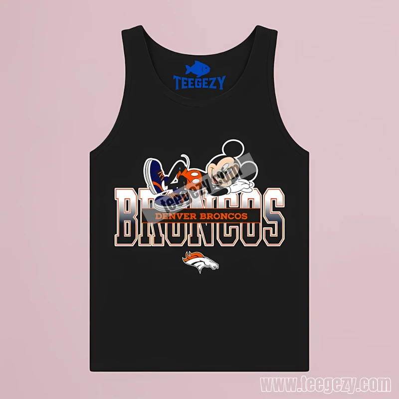 Denver Broncos Vs Cute Mickey Mouse Relaxed Style Tanktop Funny Denver Broncos Vs Cute Mickey Mouse Relaxed Style Tanktop Funny