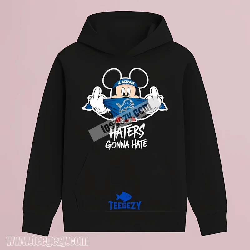 Detroit Lions Mickey Mouse Bandana Haters Gonna Hate Unisex Hoodie Detroit Lions Mickey Mouse Bandana Haters Gonna Hate Unisex Hoodie