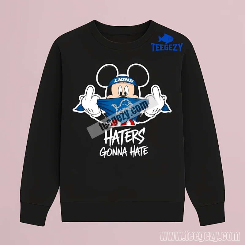 Detroit Lions Mickey Mouse Bandana Haters Gonna Hate Unisex Long Sleeve Detroit Lions Mickey Mouse Bandana Haters Gonna Hate Unisex Long Sleeve