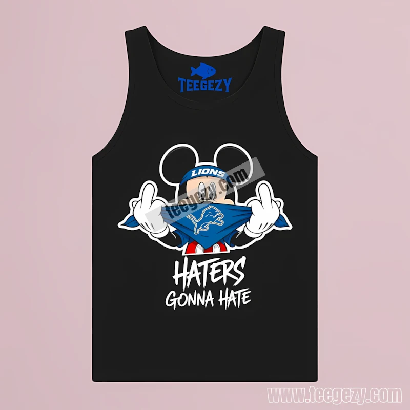 Detroit Lions Mickey Mouse Bandana Haters Gonna Hate Unisex Tanktop Detroit Lions Mickey Mouse Bandana Haters Gonna Hate Unisex Tanktop