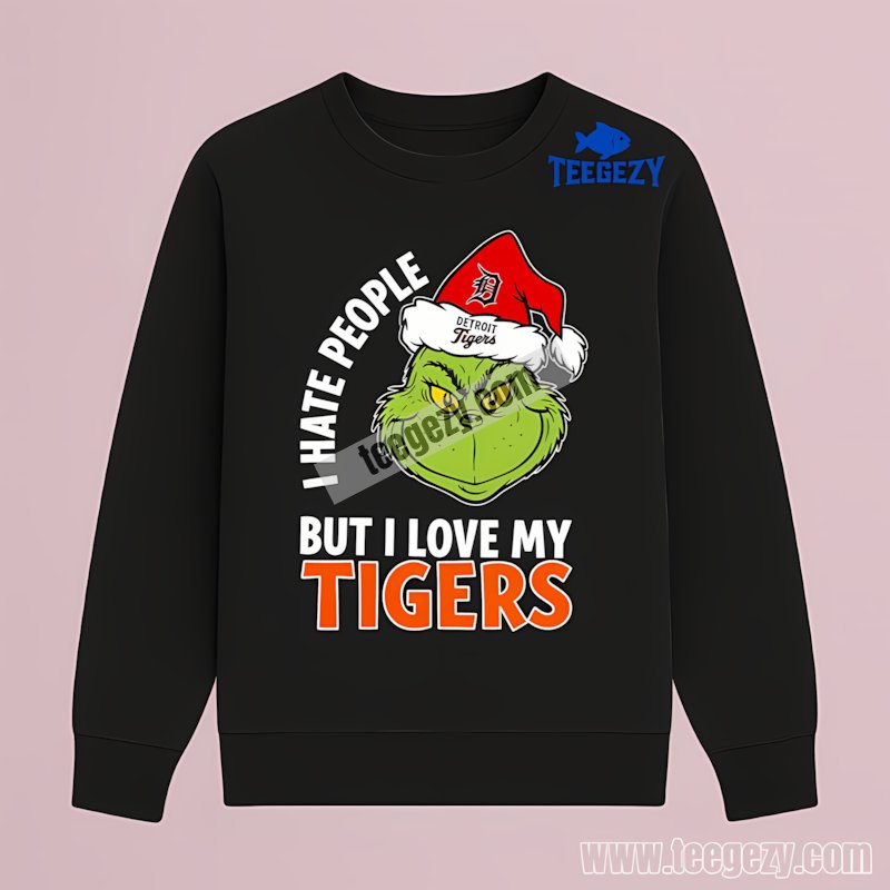 Detroit Tigers Grinch Hate People But Love My Tigers Long Sleeve Detroit Tigers Grinch Hate People But Love My Tigers Long Sleeve