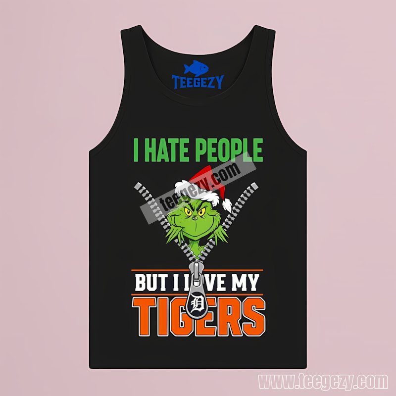 Detroit Tigers Grinch Peeking Zipper Xmas Gifts Tanktop Idea Detroit Tigers Grinch Peeking Zipper Xmas Gifts Tanktop Idea