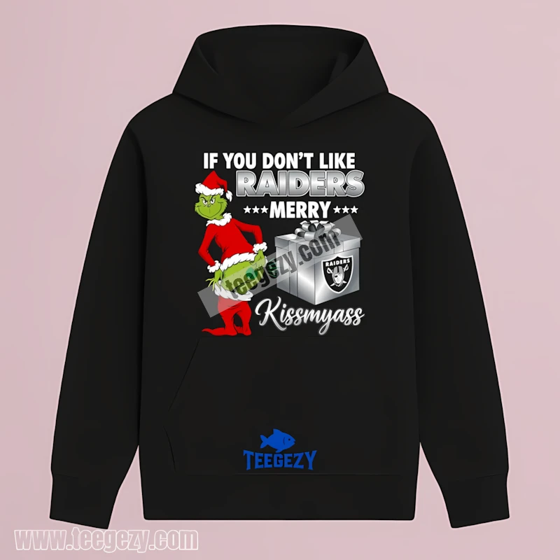 Funny Las Vegas Raiders Grinch Merry Kissmyass Hoodie Men Women Funny Las Vegas Raiders Grinch Merry Kissmyass Hoodie Men Women