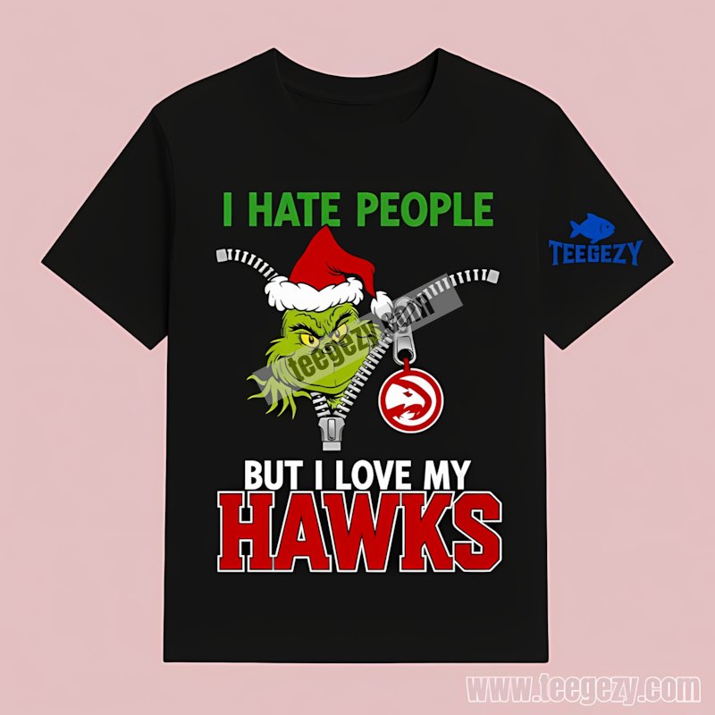 Funny Xmas Atlanta Hawks Grinch Zipper I Hate People T-Shirt Funny Xmas Atlanta Hawks Grinch Zipper I Hate People T-Shirt
