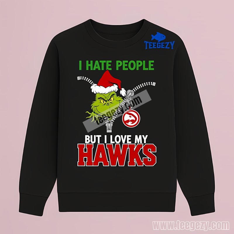 Funny Xmas Atlanta Hawks Grinch Zipper I Hate People Long Sleeve Funny Xmas Atlanta Hawks Grinch Zipper I Hate People Long Sleeve