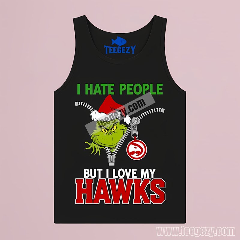 Funny Xmas Atlanta Hawks Grinch Zipper I Hate People Tanktop Funny Xmas Atlanta Hawks Grinch Zipper I Hate People Tanktop