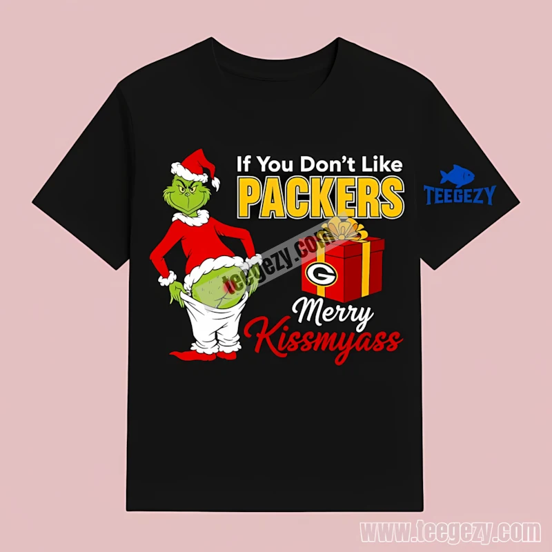 Green Bay Packers Grinch Merry Kissmyass Funny Holiday T-Shirt Green Bay Packers Grinch Merry Kissmyass Funny Holiday T-Shirt