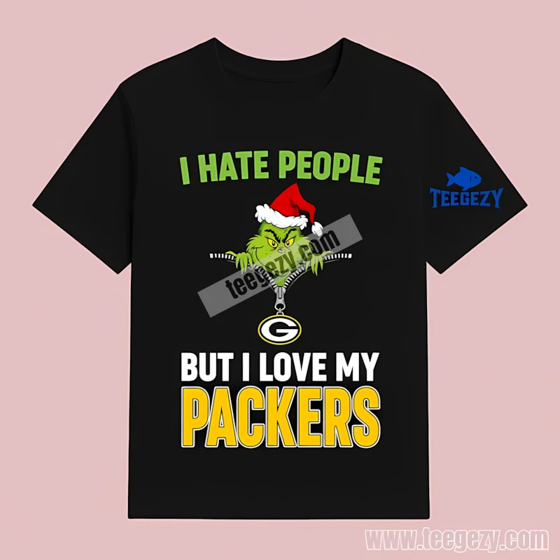 Green Bay Packers Grinch Zipper Funny Christmas Attitude T-Shirt Green Bay Packers Grinch Zipper Funny Christmas Attitude T-Shirt