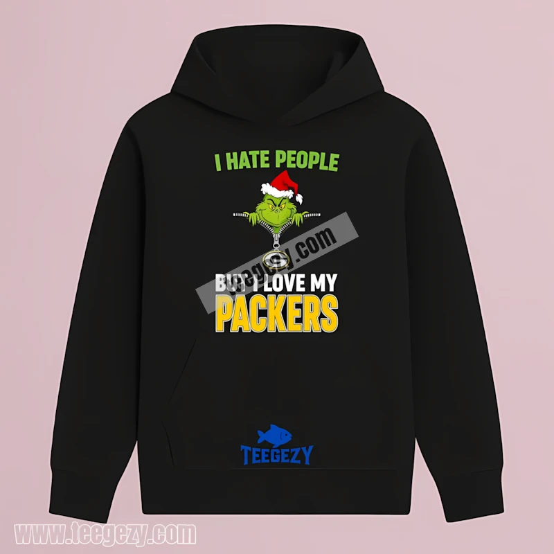 Green Bay Packers Grinch Zipper Funny Christmas Attitude Hoodie Green Bay Packers Grinch Zipper Funny Christmas Attitude Hoodie