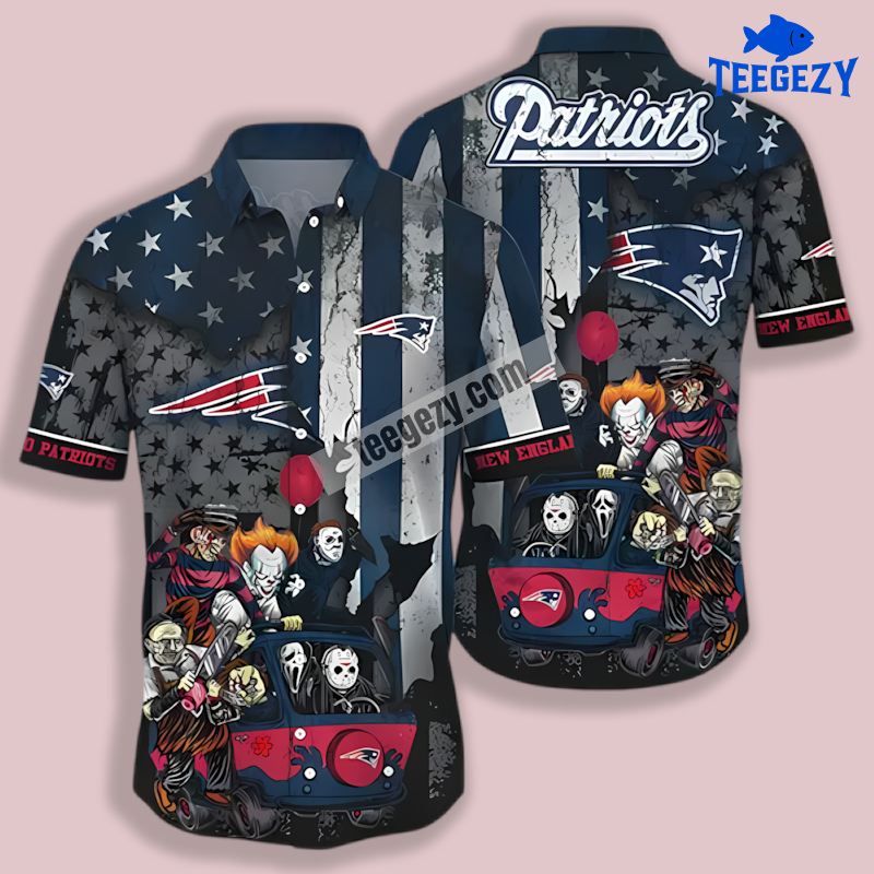 Halloween New England Patriots Vs Killer Team Navy Best Hawaiian Shirts Halloween New England Patriots Vs Killer Team Navy Best Hawaiian Shirts