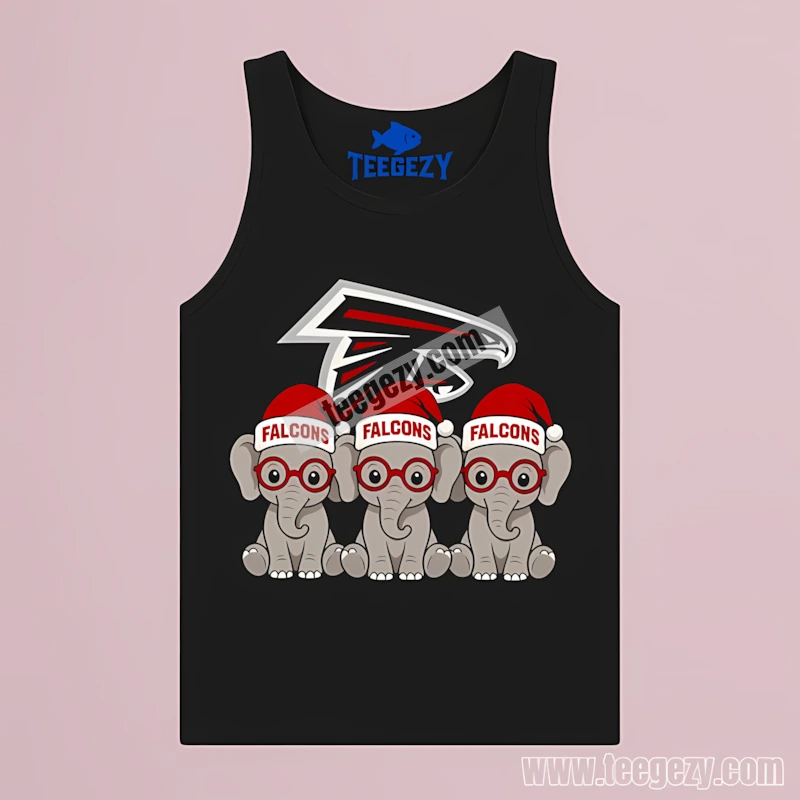 Happy Atlanta Falcons Christmas Elephants Sports Tanktop Happy Atlanta Falcons Christmas Elephants Sports Tanktop