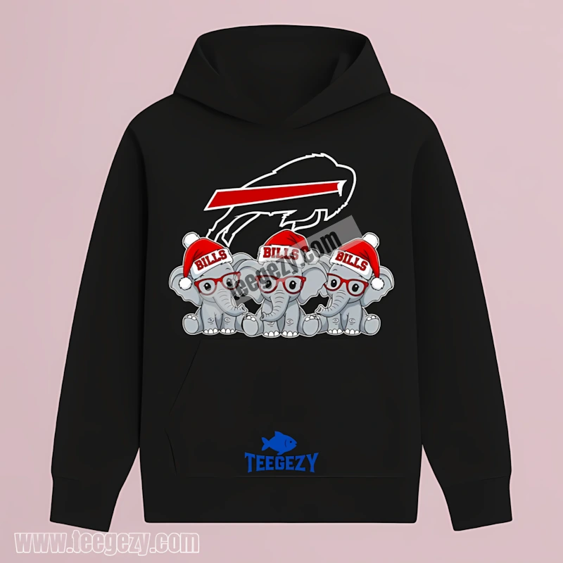 Happy Buffalo Bills Christmas Elephants Trendy Hoodie Happy Buffalo Bills Christmas Elephants Trendy Hoodie
