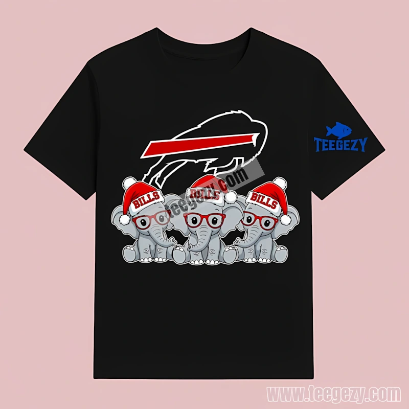Happy Buffalo Bills Christmas Elephants Trendy T-Shirt Happy Buffalo Bills Christmas Elephants Trendy T-Shirt
