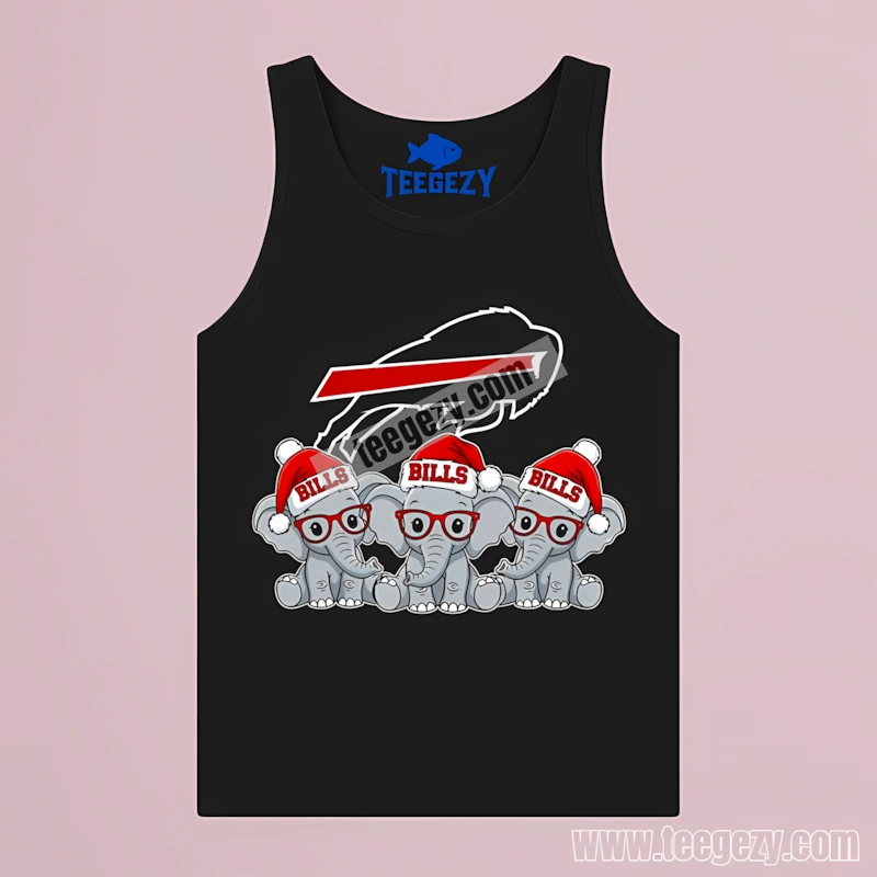Happy Buffalo Bills Christmas Elephants Trendy Tanktop Happy Buffalo Bills Christmas Elephants Trendy Tanktop
