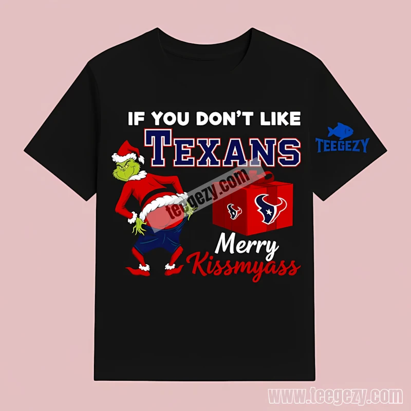 Houston Texans Grinch Merry Kissmyass Funny Holiday T-Shirt Houston Texans Grinch Merry Kissmyass Funny Holiday T-Shirt