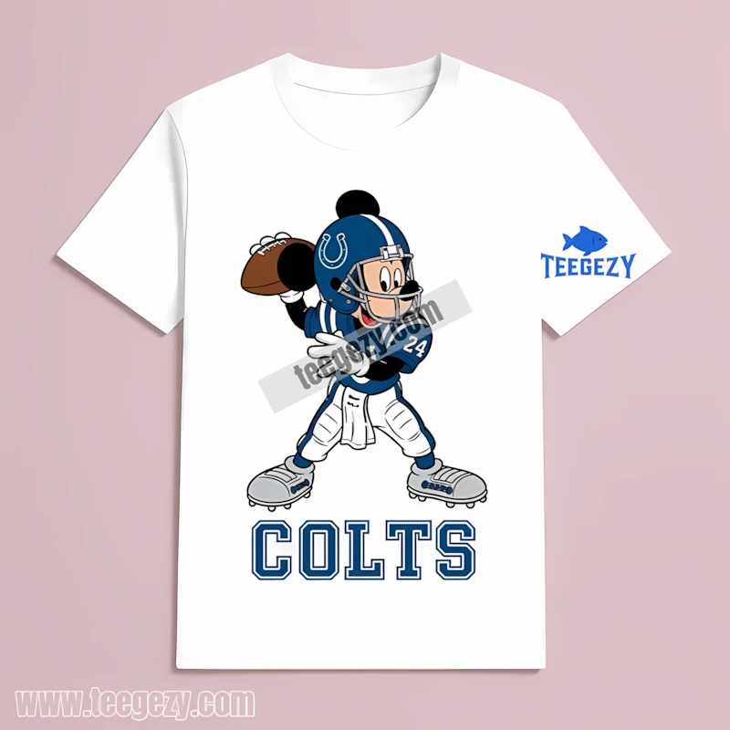 Indianapolis Colts Mickey Mouse Quarterback Vintage T-Shirt Indianapolis Colts Mickey Mouse Quarterback Vintage T-Shirt