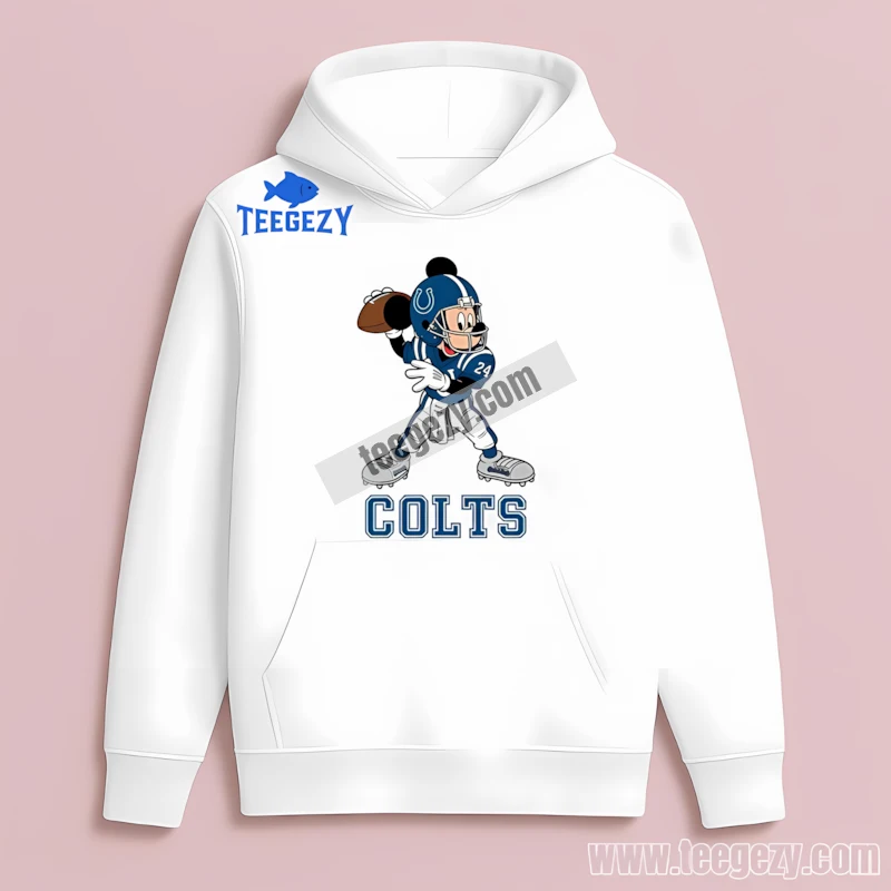 Indianapolis Colts Mickey Mouse Quarterback Vintage Hoodie Indianapolis Colts Mickey Mouse Quarterback Vintage Hoodie