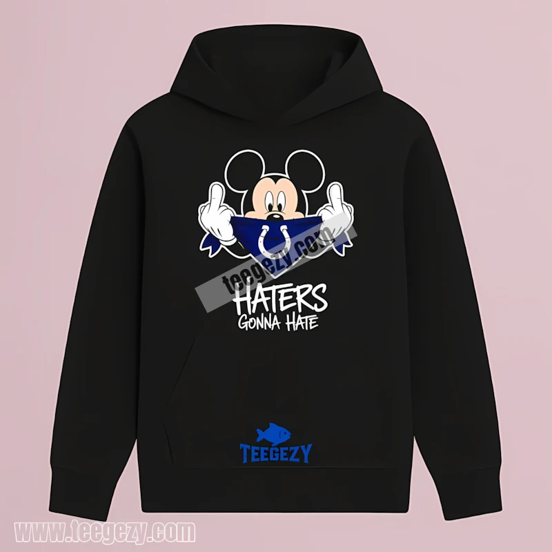 Indianapolis Colts Mickey Mouse Streetwear Haters Bandana Hoodie Indianapolis Colts Mickey Mouse Streetwear Haters Bandana Hoodie