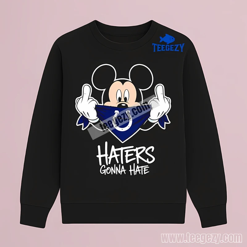 Indianapolis Colts Mickey Mouse Streetwear Haters Bandana Long Sleeve Indianapolis Colts Mickey Mouse Streetwear Haters Bandana Long Sleeve