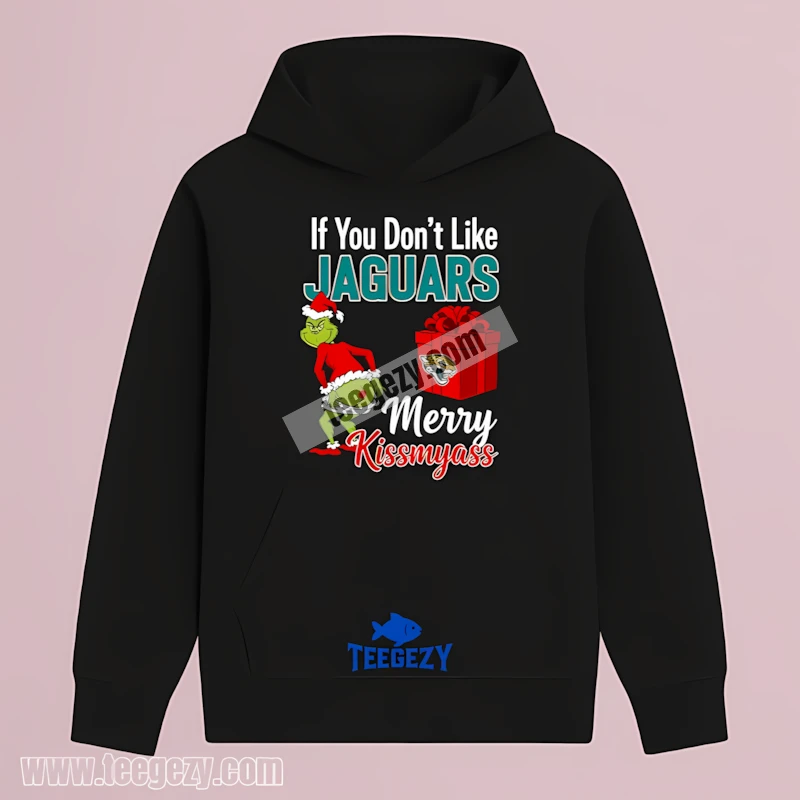 Jacksonville Jaguars Grinch Merry Kissmyass Funny Hoodie Jacksonville Jaguars Grinch Merry Kissmyass Funny Hoodie