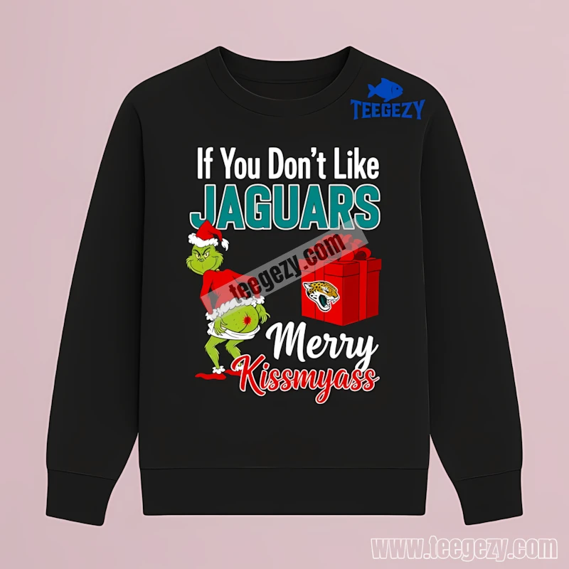 Jacksonville Jaguars Grinch Merry Kissmyass Funny Long Sleeve Jacksonville Jaguars Grinch Merry Kissmyass Funny Long Sleeve