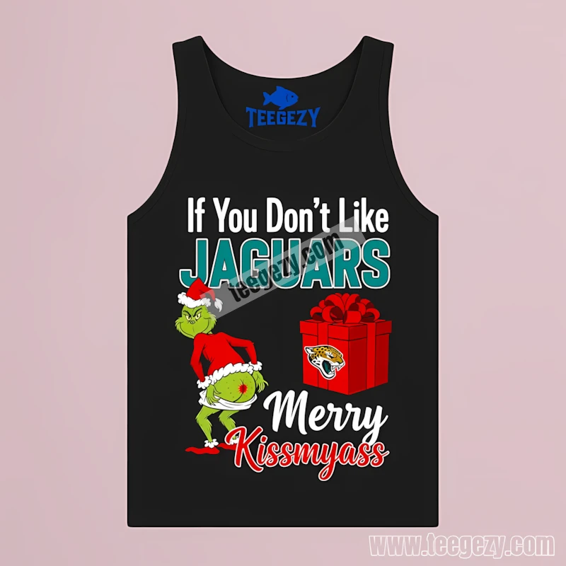 Jacksonville Jaguars Grinch Merry Kissmyass Funny Tanktop Jacksonville Jaguars Grinch Merry Kissmyass Funny Tanktop