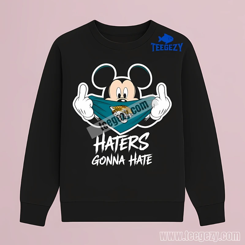 Jacksonville Jaguars Mickey Haters Gonna Hate Streetwear Attitude Long Sleeve Jacksonville Jaguars Mickey Haters Gonna Hate Streetwear Attitude Long Sleeve