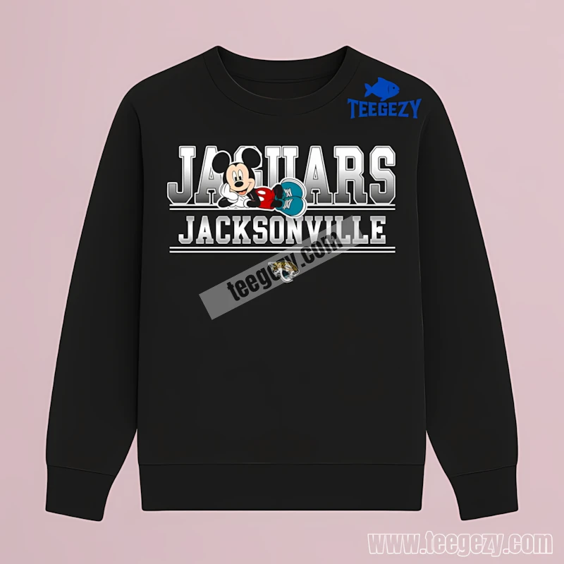 Jacksonville Jaguars Mickey Varsity Logo Long Sleeve Jacksonville Jaguars Mickey Varsity Logo Long Sleeve