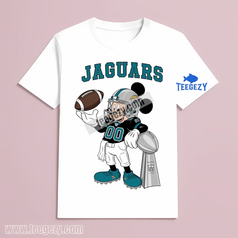 Jacksonville Jaguars With Mickey Super Bowl Unisex T-Shirt Jacksonville Jaguars With Mickey Super Bowl Unisex T-Shirt