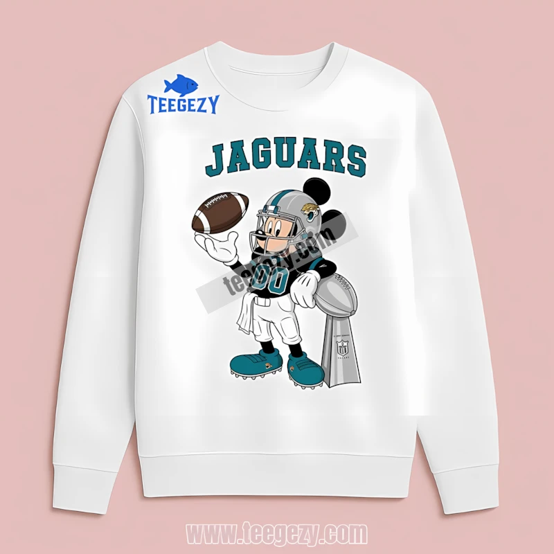 Jacksonville Jaguars With Mickey Super Bowl Unisex Long Sleeve Jacksonville Jaguars With Mickey Super Bowl Unisex Long Sleeve