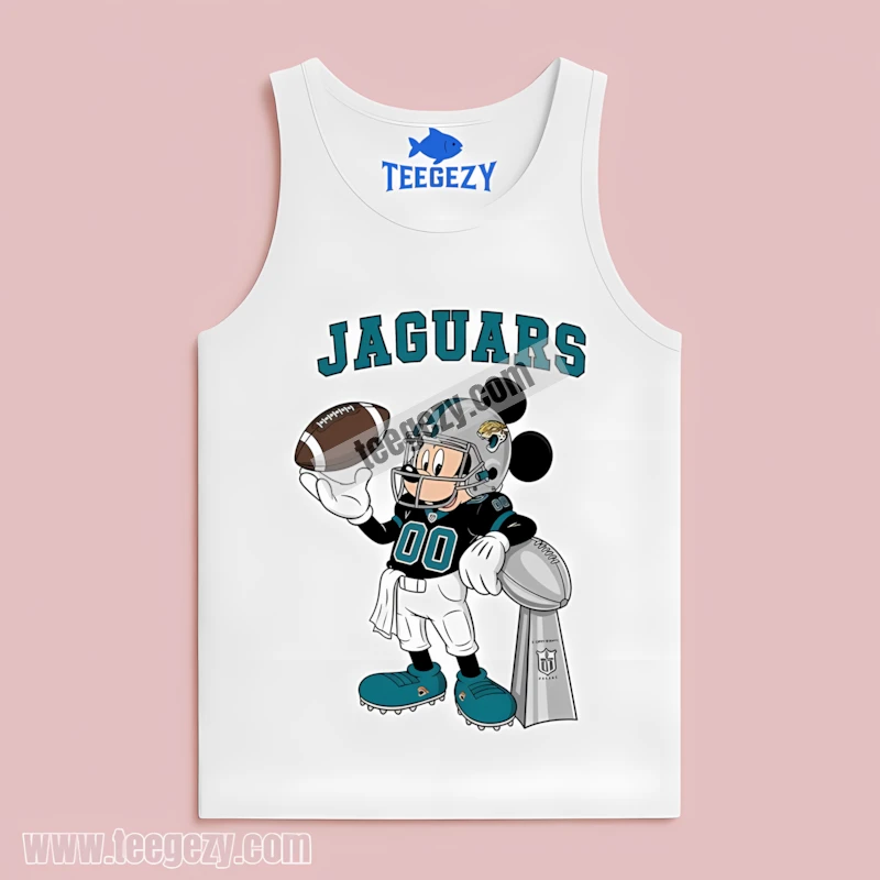 Jacksonville Jaguars With Mickey Super Bowl Unisex Tanktop Jacksonville Jaguars With Mickey Super Bowl Unisex Tanktop
