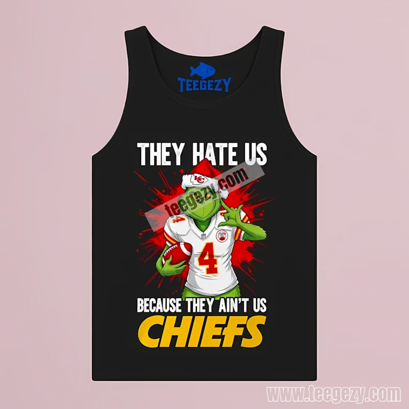 Kansas City Chiefs Grinch Funny Football Attitude Black Tanktop Kansas City Chiefs Grinch Funny Football Attitude Black Tanktop