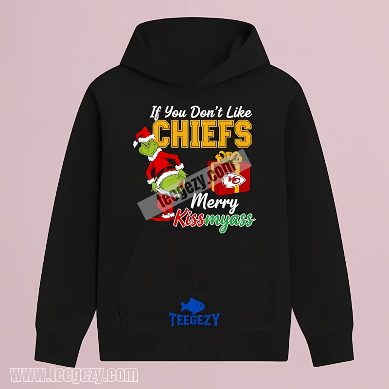 Kansas City Chiefs Grinch Merry Kissmyass Funny Holiday Hoodie Kansas City Chiefs Grinch Merry Kissmyass Funny Holiday Hoodie