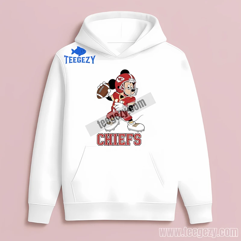 Kansas City Chiefs Mickey Mouse Quarterback Vintage Hoodie Kansas City Chiefs Mickey Mouse Quarterback Vintage Hoodie