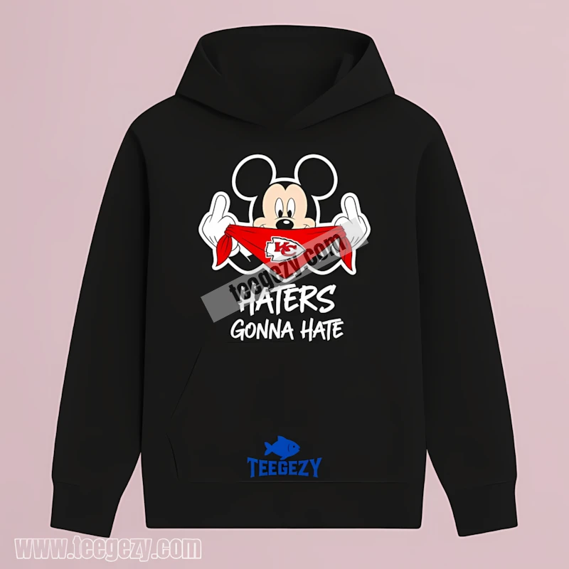 Kansas City Chiefs Mickey Mouse Streetwear Bandana Haters Hoodie Kansas City Chiefs Mickey Mouse Streetwear Bandana Haters Hoodie