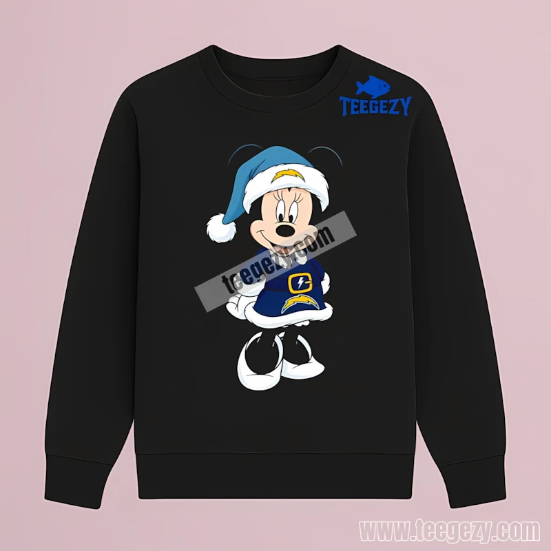 La Chargers Minnie Mouse Christmas Idea Long Sleeve La Chargers Minnie Mouse Christmas Idea Long Sleeve