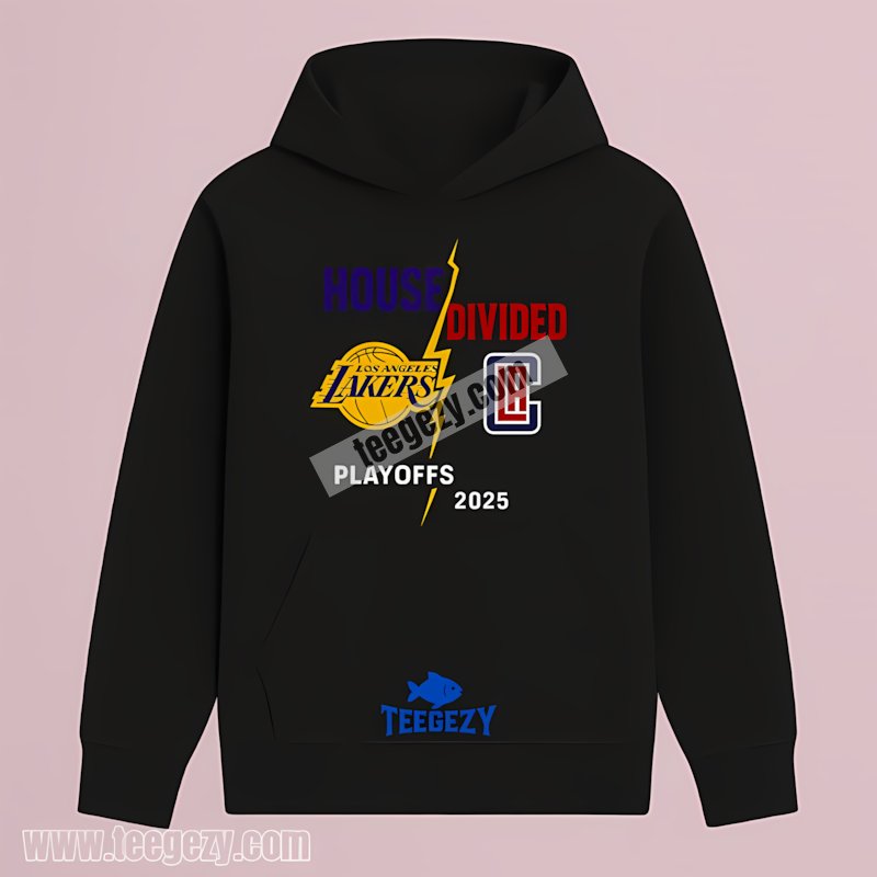 La Lakers Vs La Clippers 2025 House Divided Playoffs Hoodie La Lakers Vs La Clippers 2025 House Divided Playoffs Hoodie
