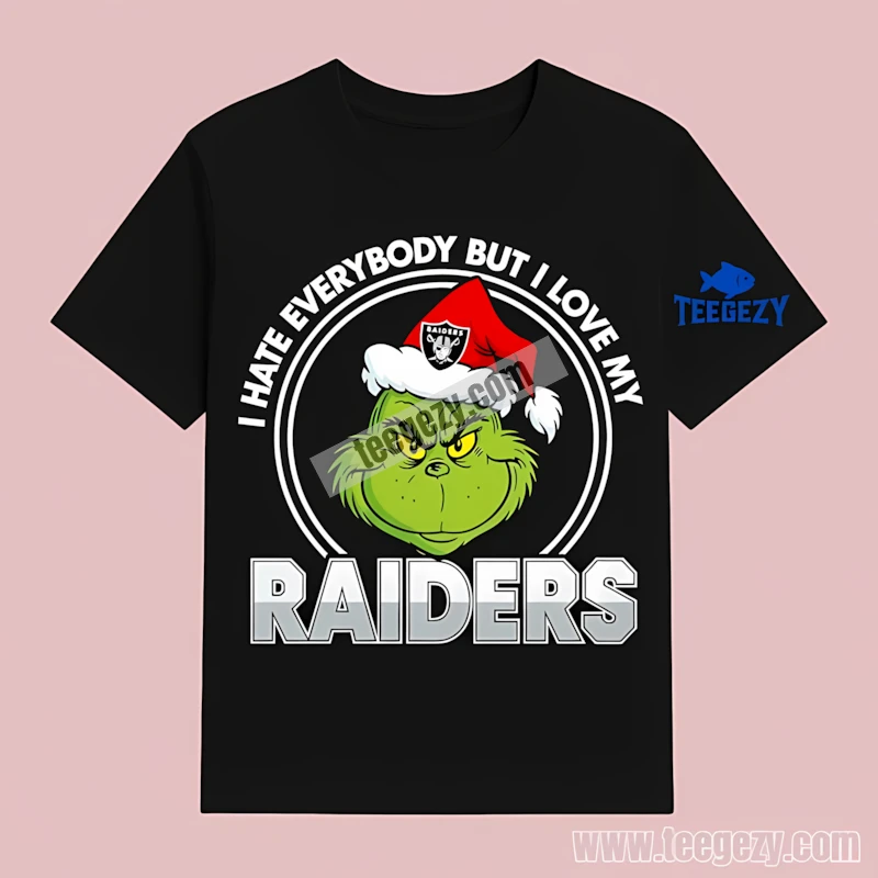 Las Vegas Raiders Grinch Love Team Vintage T-Shirt Las Vegas Raiders Grinch Love Team Vintage T-Shirt