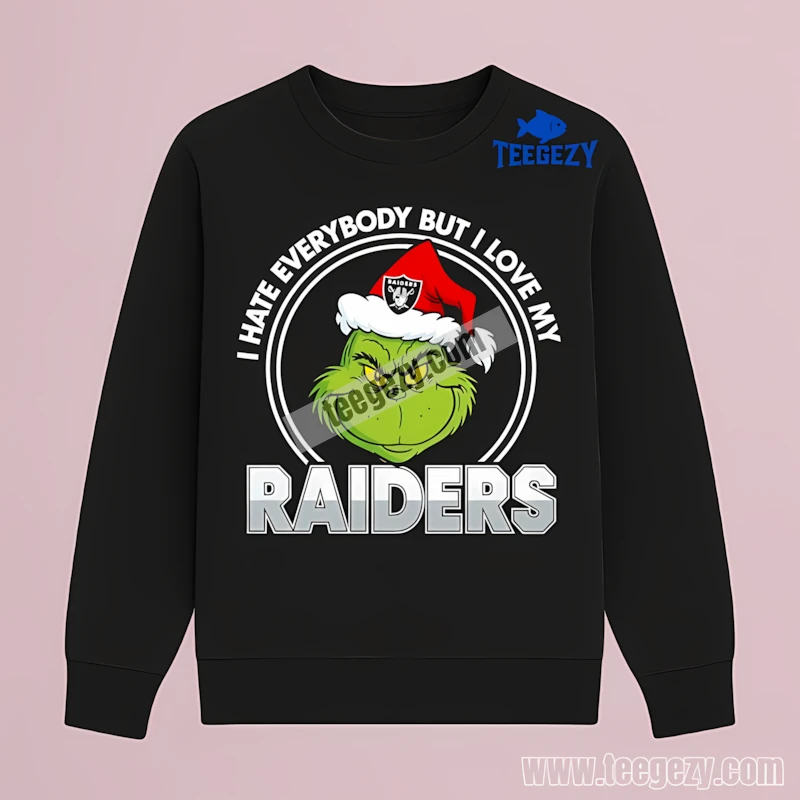 Las Vegas Raiders Grinch Love Team Vintage Long Sleeve Las Vegas Raiders Grinch Love Team Vintage Long Sleeve