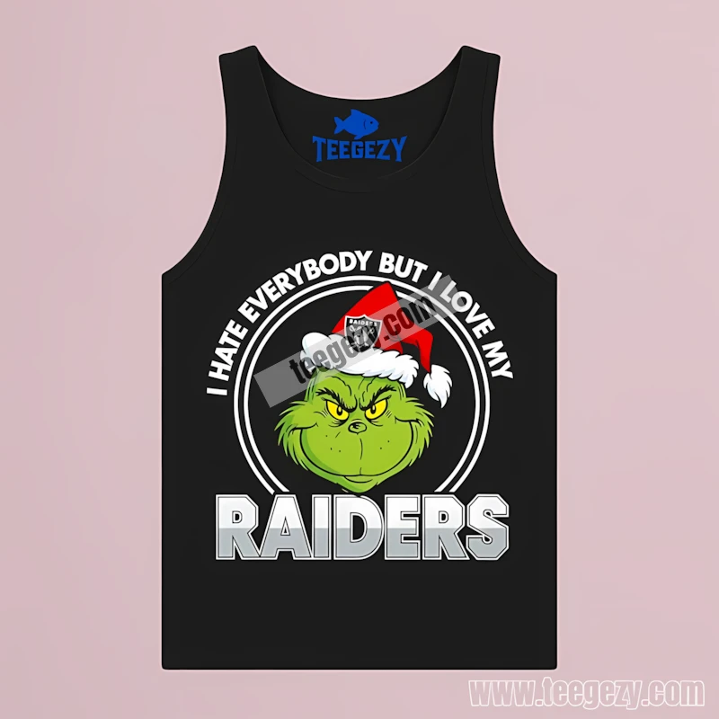 Las Vegas Raiders Grinch Love Team Vintage Tanktop Las Vegas Raiders Grinch Love Team Vintage Tanktop