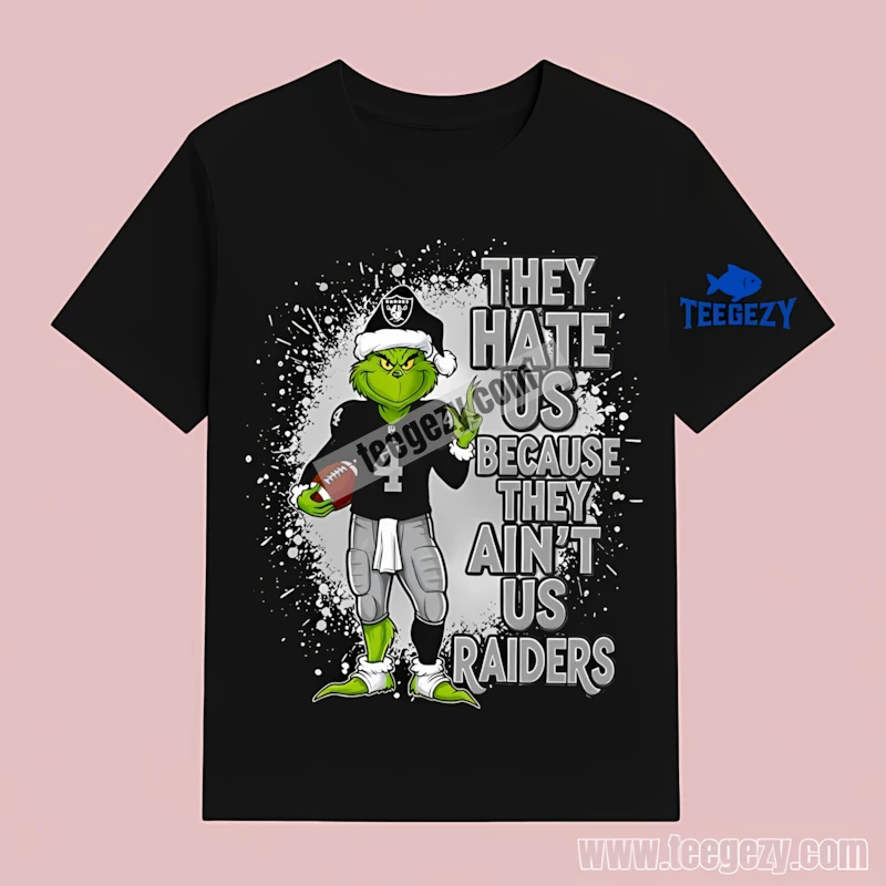 Las Vegas Raiders Grinch They Hate Us Vintage T-Shirt Las Vegas Raiders Grinch They Hate Us Vintage T-Shirt