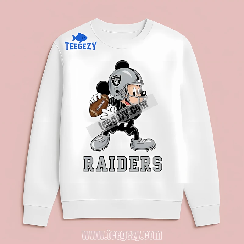 Las Vegas Raiders Mickey Mouse Quarterback Vintage Long Sleeve Las Vegas Raiders Mickey Mouse Quarterback Vintage Long Sleeve