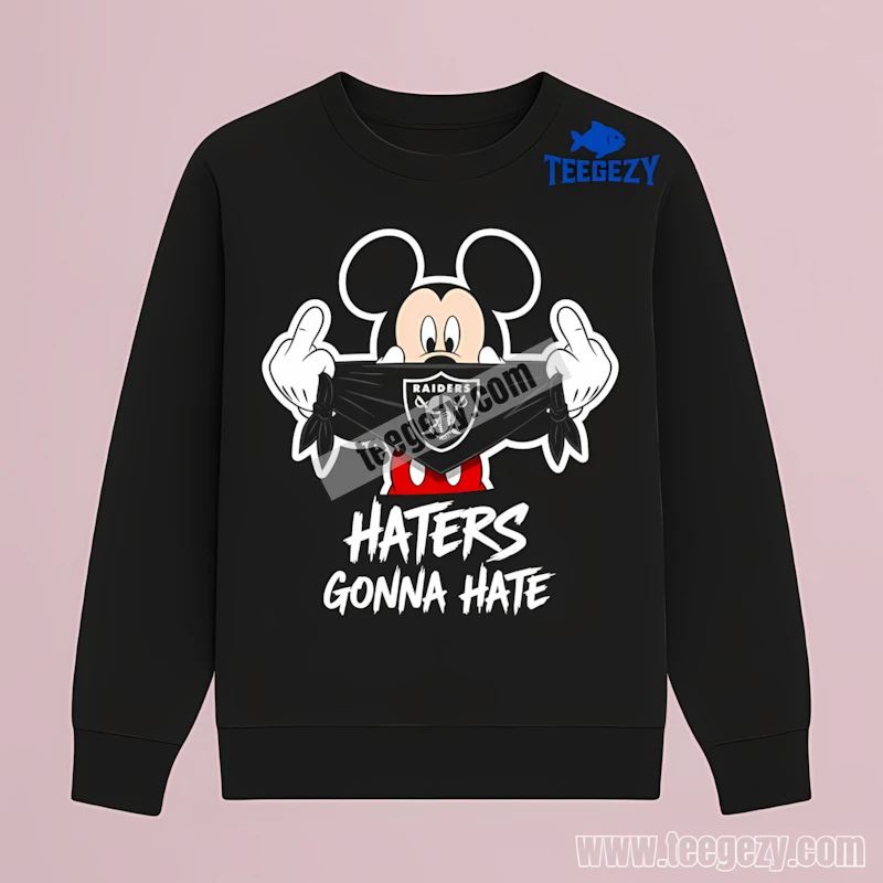 Las Vegas Raiders Mickey Streetwear Haters Gonna Hate Long Sleeve Las Vegas Raiders Mickey Streetwear Haters Gonna Hate Long Sleeve