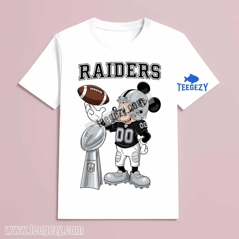 Las Vegas Raiders Mickey Super Bowl T-Shirt For Fan Las Vegas Raiders Mickey Super Bowl T-Shirt For Fan